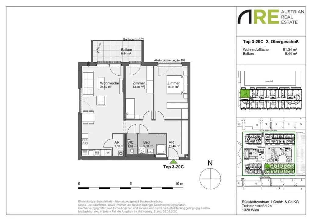 3-Zimmer-Wohnung mieten in Mödling – 81,34 m², € 1.629 – Bild 31 von 31