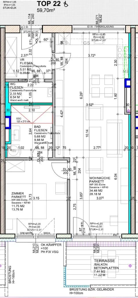 2-Zimmer-Wohnung mieten in Graz – 59,7 m², € 945 – Bild 11 von 11