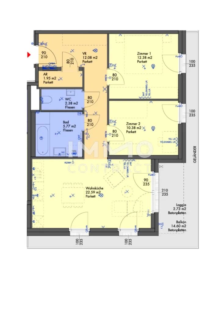 3-Zimmer-Wohnung mieten in Wien – 67,53 m², € 1.349 – Bild 23 von 23