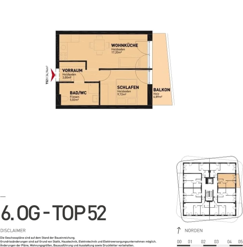 2-Zimmer-Wohnung mieten in Graz – 35 m², € 626 – Bild 4 von 4