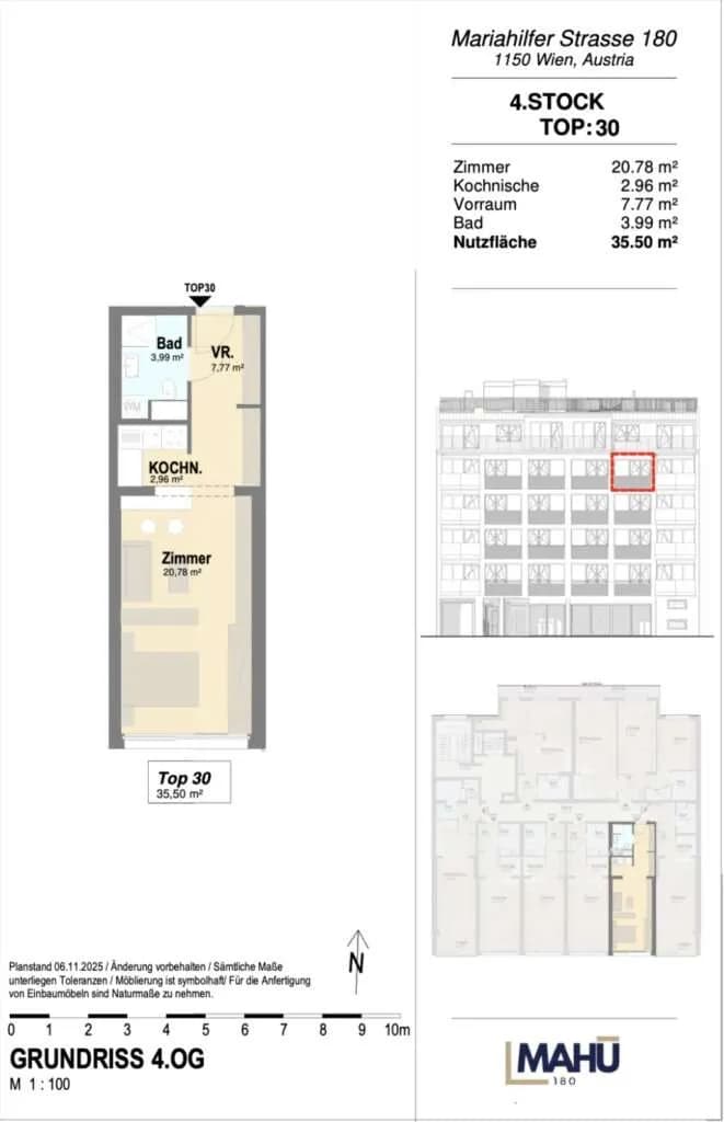 1-Zimmer-Wohnung kaufen in Wien – 35,23 m², € 297.500 – Bild 6 von 6