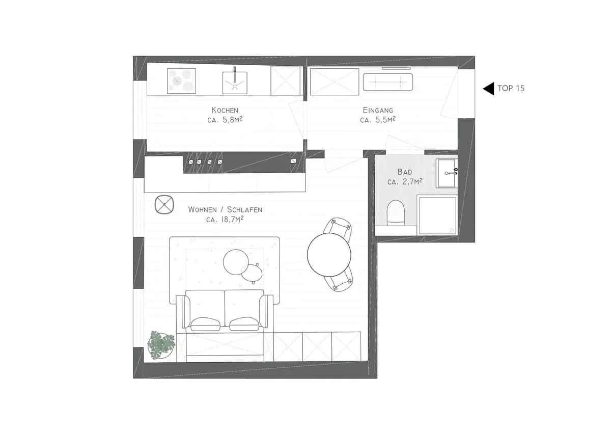 1-Zimmer-Wohnung kaufen in Wien – 33,93 m², € 499.000 – Bild 12 von 12