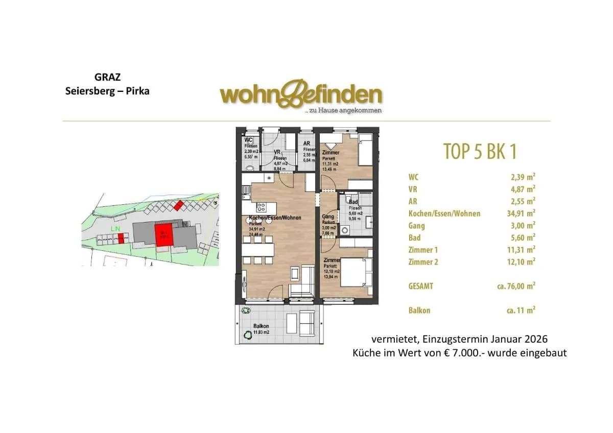 3-Zimmer-Wohnung kaufen in Graz-Umgebung – 67 m², € 300.240 – Bild 6 von 11