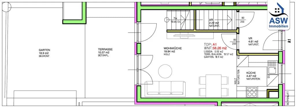 2-Zimmer-Gewerbeimmobilie kaufen in Wien – 58,26 m², € 229.000 – Bild 11 von 13