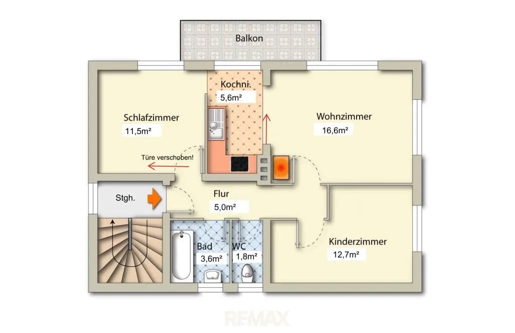 6-Zimmer-Wohnung kaufen in Urfahr-Umgebung – 117,36 m², € 230.000 – Bild 14 von 15