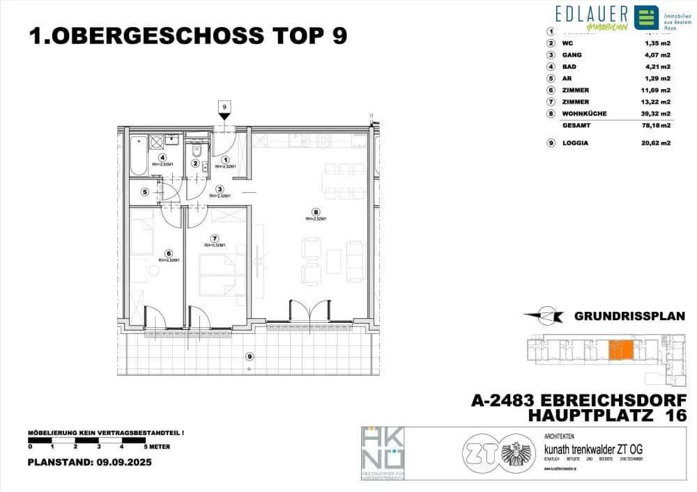 3-Zimmer-Wohnung mieten in Baden – 98,8 m², € 1.302 – Bild 16 von 17