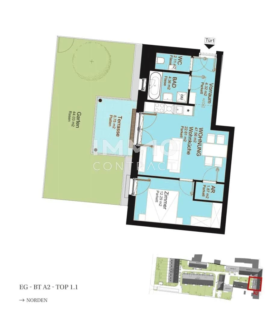 2-Zimmer-Wohnung kaufen in Wien – 47,56 m², € 349.000 – Bild 8 von 8