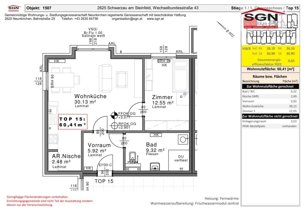 2-Zimmer-Wohnung mieten in Neunkirchen – 60,41 m², € 811 – Bild 19 von 19