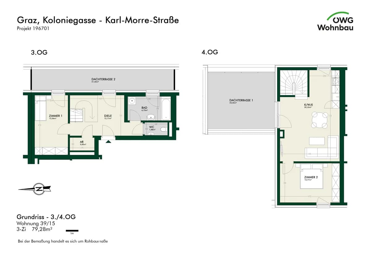 3-Zimmer-Wohnung mieten in Graz – 79,3 m², € 1.507 – Bild 5 von 5