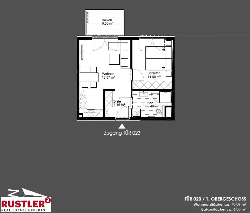 2-Zimmer-Wohnung mieten in Wien – 40,09 m², € 890 – Bild 11 von 12