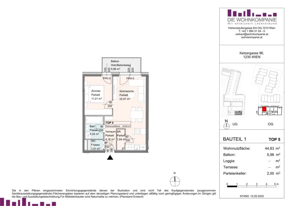 Immobilie kaufen in Wien – 45 m², € 235.690 – Bild 8 von 8