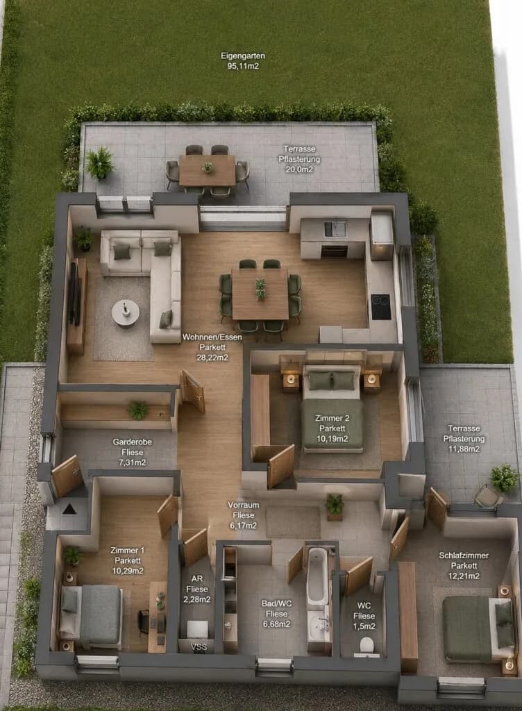 4-Zimmer-Wohnung kaufen in Deutschlandsberg – 85 m², € 329.900 – Bild 10 von 11