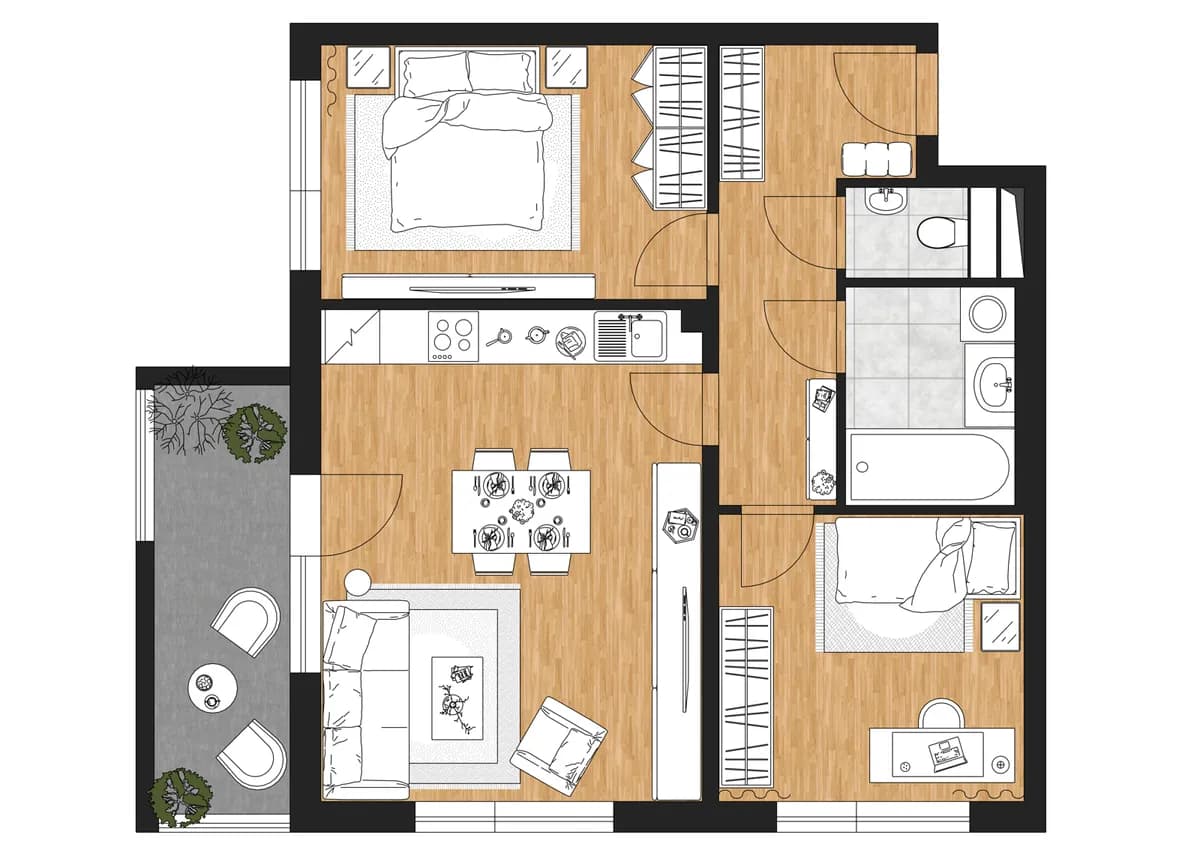 3-Zimmer-Wohnung kaufen in Wien – 58,92 m², € 328.000 – Bild 15 von 20