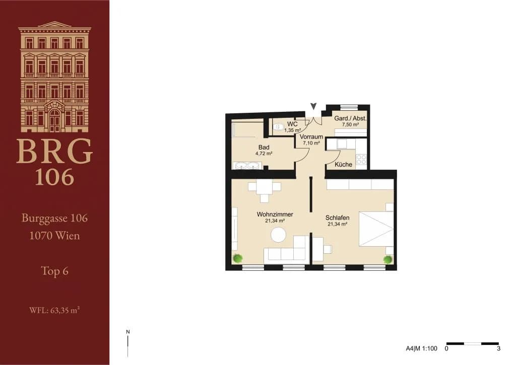 2-Zimmer-Wohnung kaufen in Wien – 63,35 m², € 439.000 – Bild 20 von 20