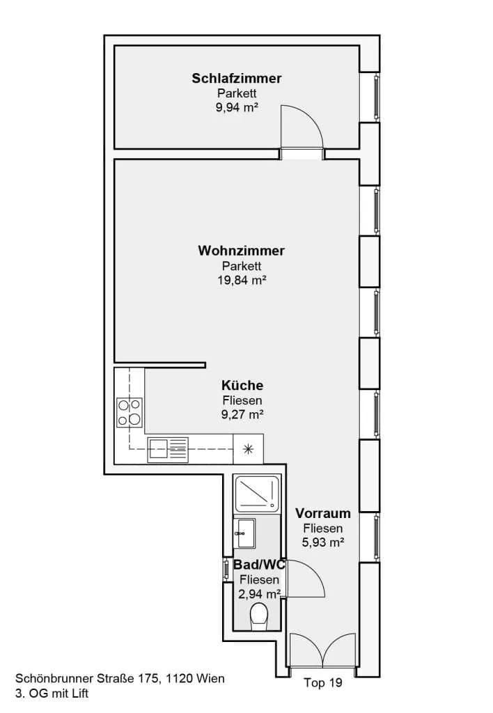 2-Zimmer-Wohnung kaufen in Wien – 47,81 m², € 229.500 – Bild 17 von 17