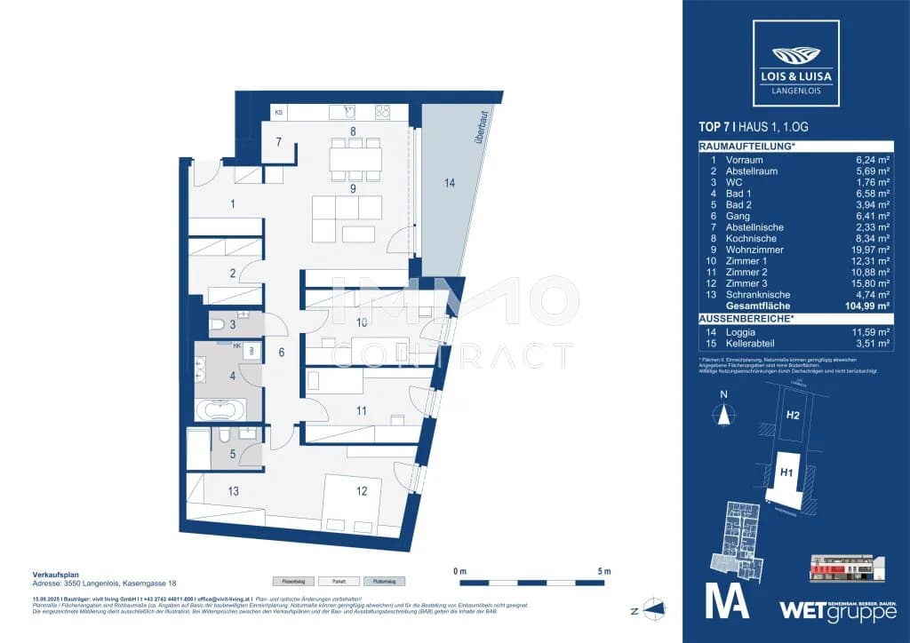 4-Zimmer-Wohnung kaufen in Krems Land – 104,99 m², € 439.000 – Bild 10 von 10