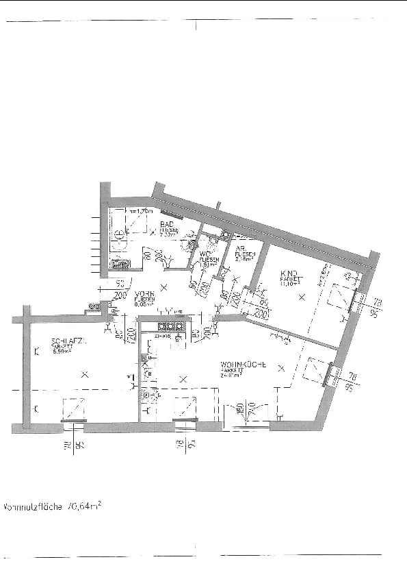 3-Zimmer-Wohnung mieten in Rohrbach – 70,64 m², € 661 – Bild 3 von 3