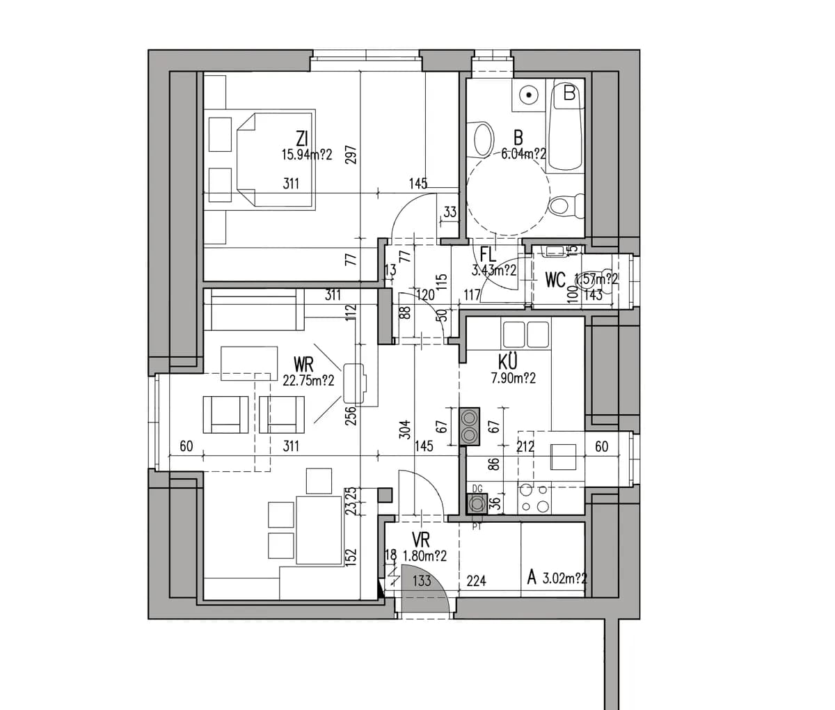 2-Zimmer-Wohnung mieten in Weiz – 62,4 m², € 598 – Bild 9 von 9