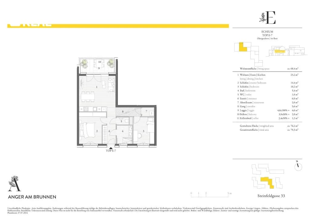 3-Zimmer-Wohnung mieten in Hollabrunn – 68 m², € 1.236 – Bild 14 von 14