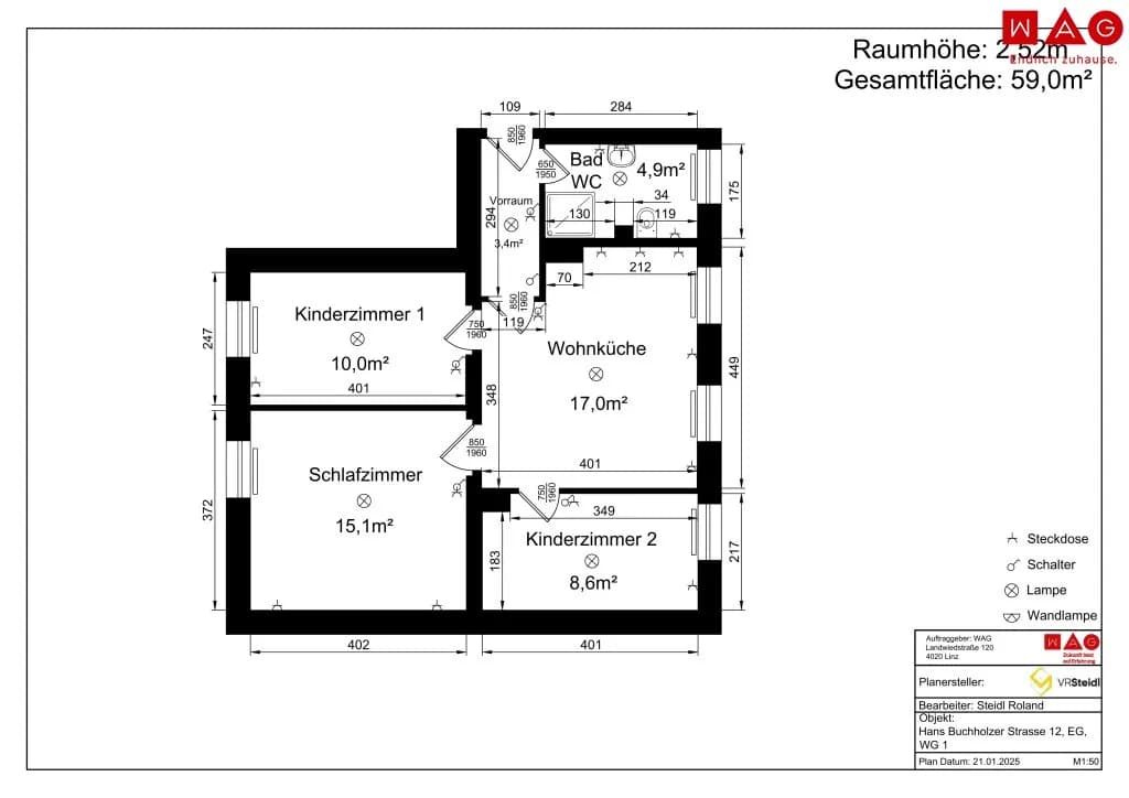 3-Zimmer-Wohnung mieten in Steyr – 59,1 m², € 519 – Bild 22 von 22