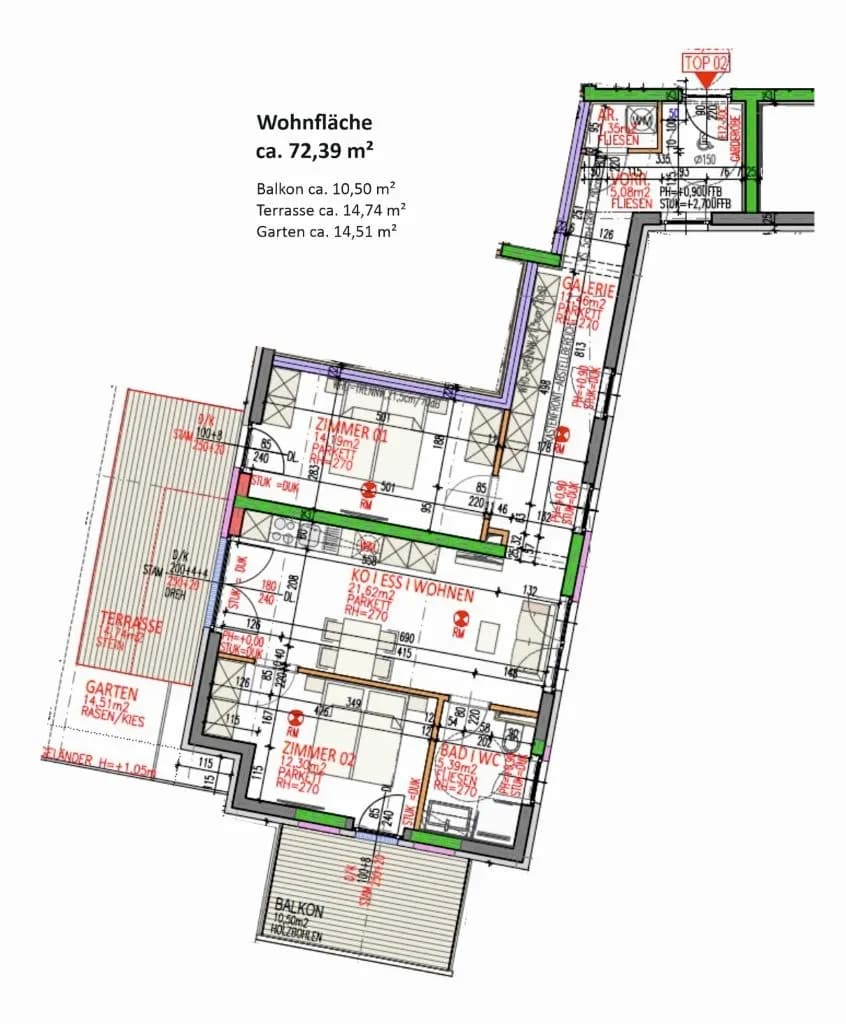 3-Zimmer-Wohnung kaufen in Südoststeiermark – 71,49 m², € 273.340 – Bild 3 von 8