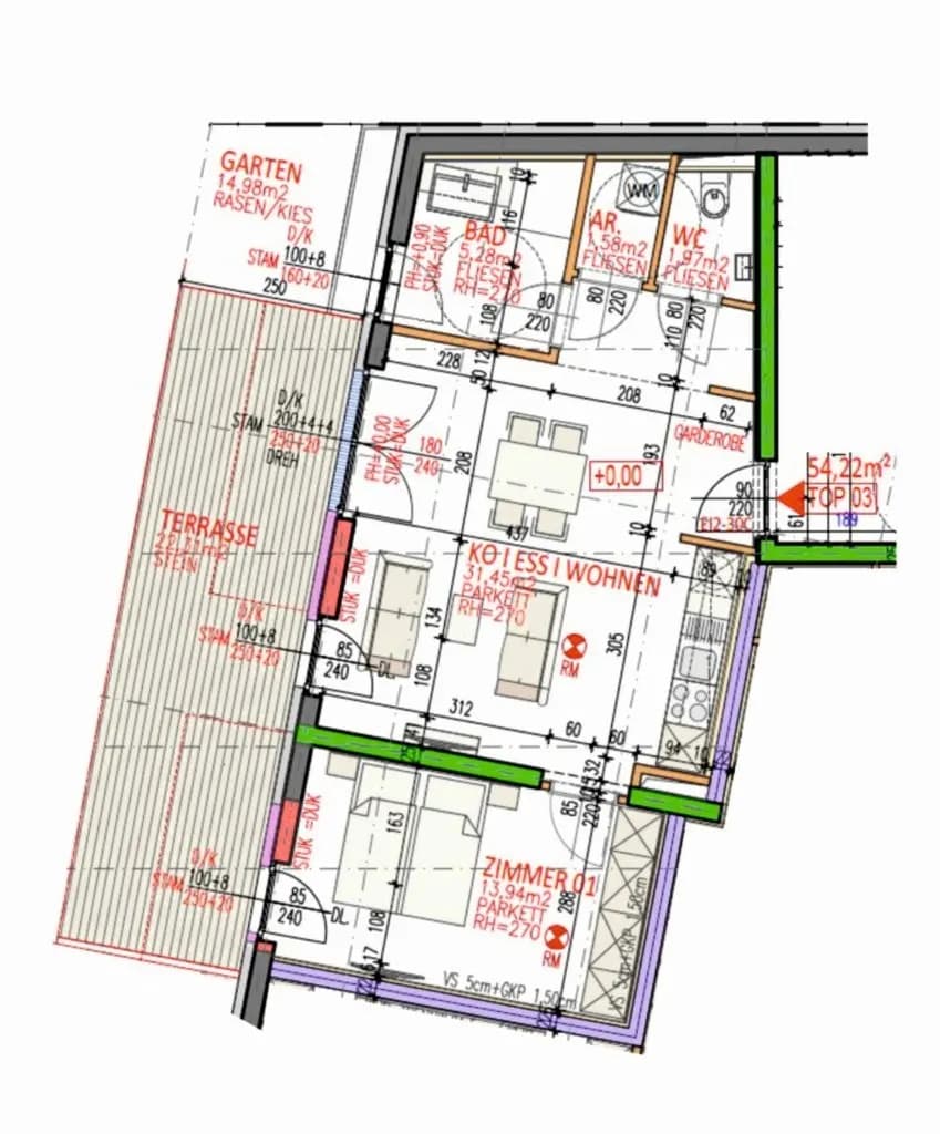 2-Zimmer-Wohnung kaufen in Südoststeiermark – 54,22 m², € 205.000 – Bild 3 von 8