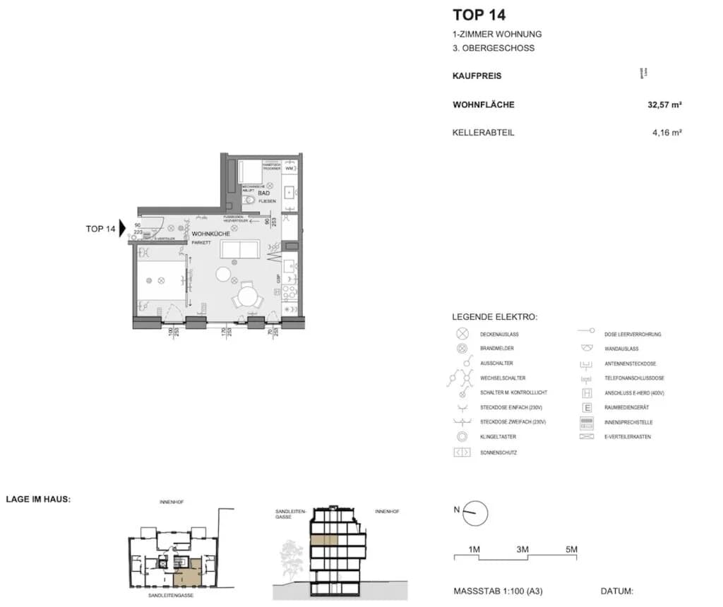 1-Zimmer-Wohnung kaufen in Wien – 32,57 m², € 229.000 – Bild 9 von 9