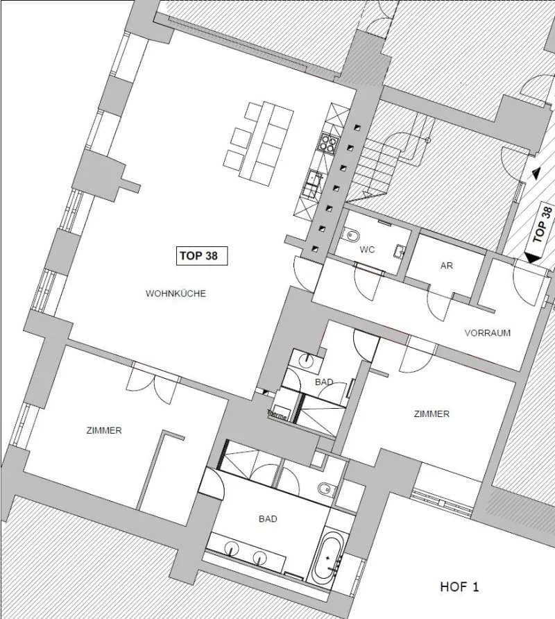 3-Zimmer-Wohnung mieten in Wien – 136,38 m², € 2.995 – Bild 15 von 16