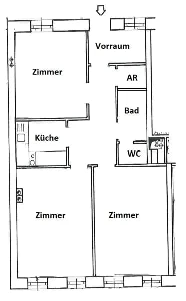 3-Zimmer-Wohnung mieten in Wien – 73,22 m², € 863 – Bild 6 von 7