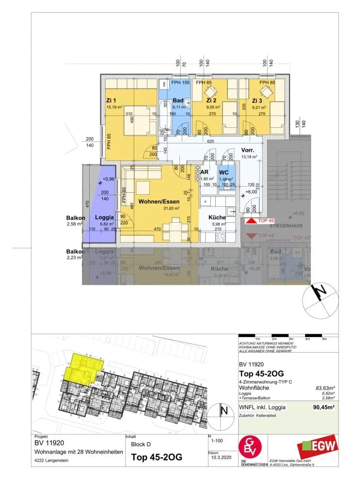 4-Zimmer-Wohnung kaufen in Perg – 90,45 m², € 133.300 – Bild 4 von 6