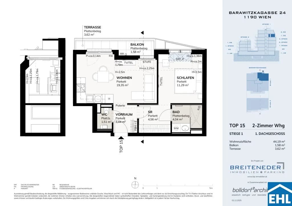 2-Zimmer-Wohnung kaufen in Wien – 44,19 m², € 380.000 – Bild 6 von 6
