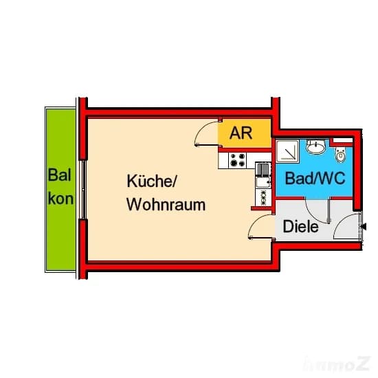 1-Zimmer-Wohnung mieten in Graz – 37,87 m², € 528