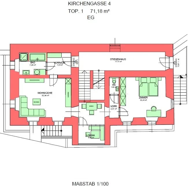2-Zimmer-Wohnung mieten in Weiz – 71 m², € 852 – Bild 21 von 21