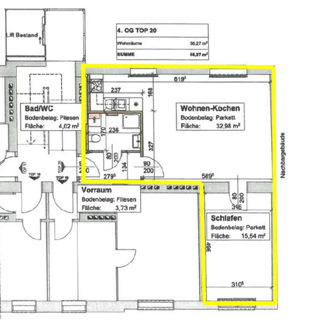 2-Zimmer-Wohnung mieten in Linz – 57,99 m², € 799 – Bild 8 von 8