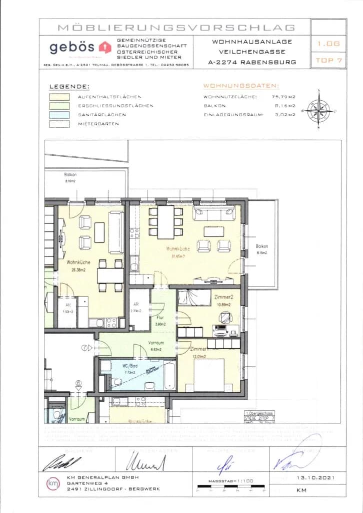 3-Zimmer-Wohnung mieten in Mistelbach – 75,79 m², € 790 – Bild 14 von 15