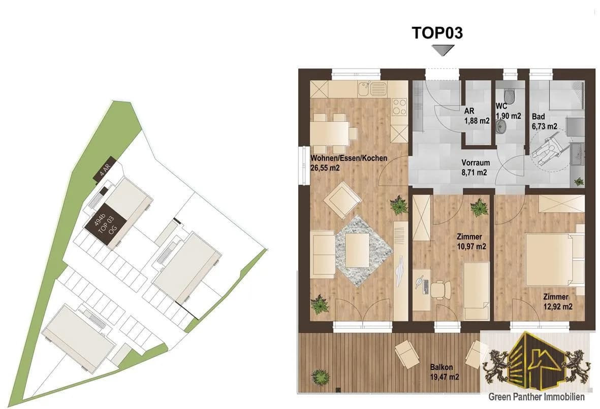 3-Zimmer-Wohnung kaufen in Weiz – 70 m², € 235.000 – Bild 27 von 28