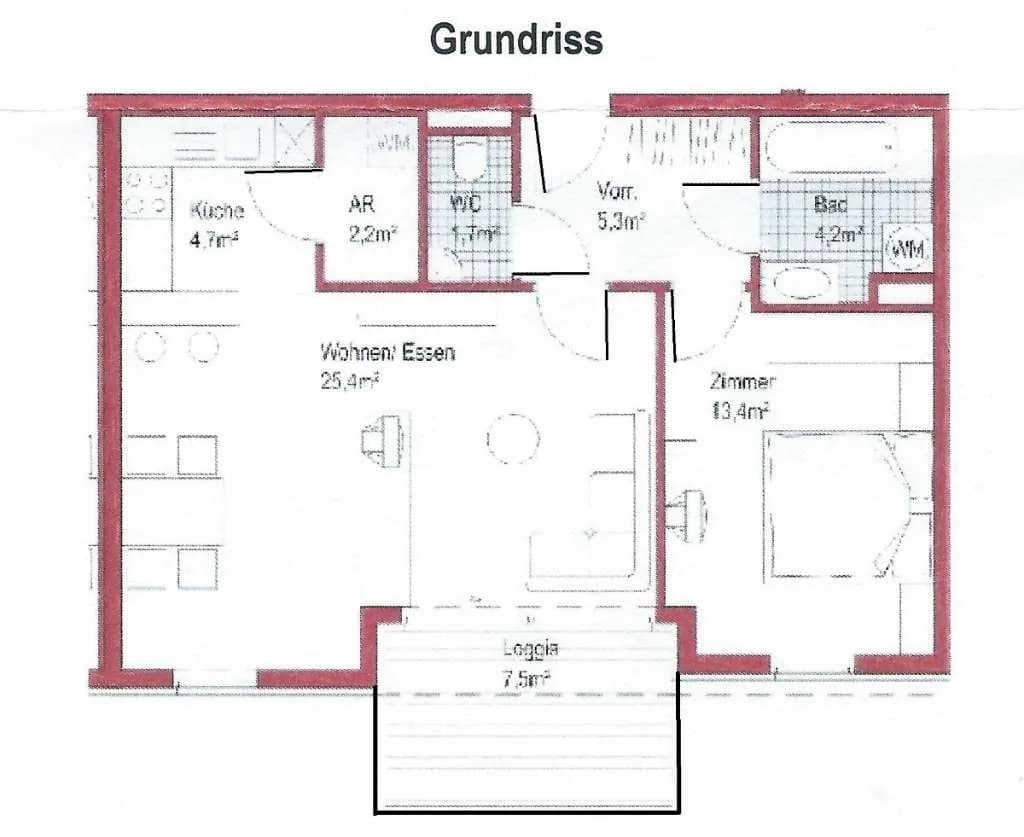 2-Zimmer-Wohnung mieten in Graz – 57 m², € 930