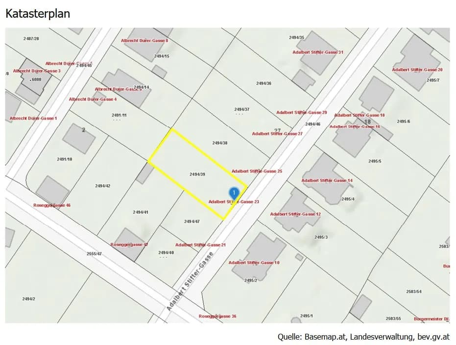 Grundstück kaufen in Wiener Neustadt – 545 m², € 238.000 – Bild 4 von 5