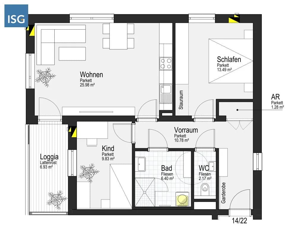 3-Zimmer-Wohnung mieten in Ried im Innkreis – 70 m², € 765 – Bild 4 von 10