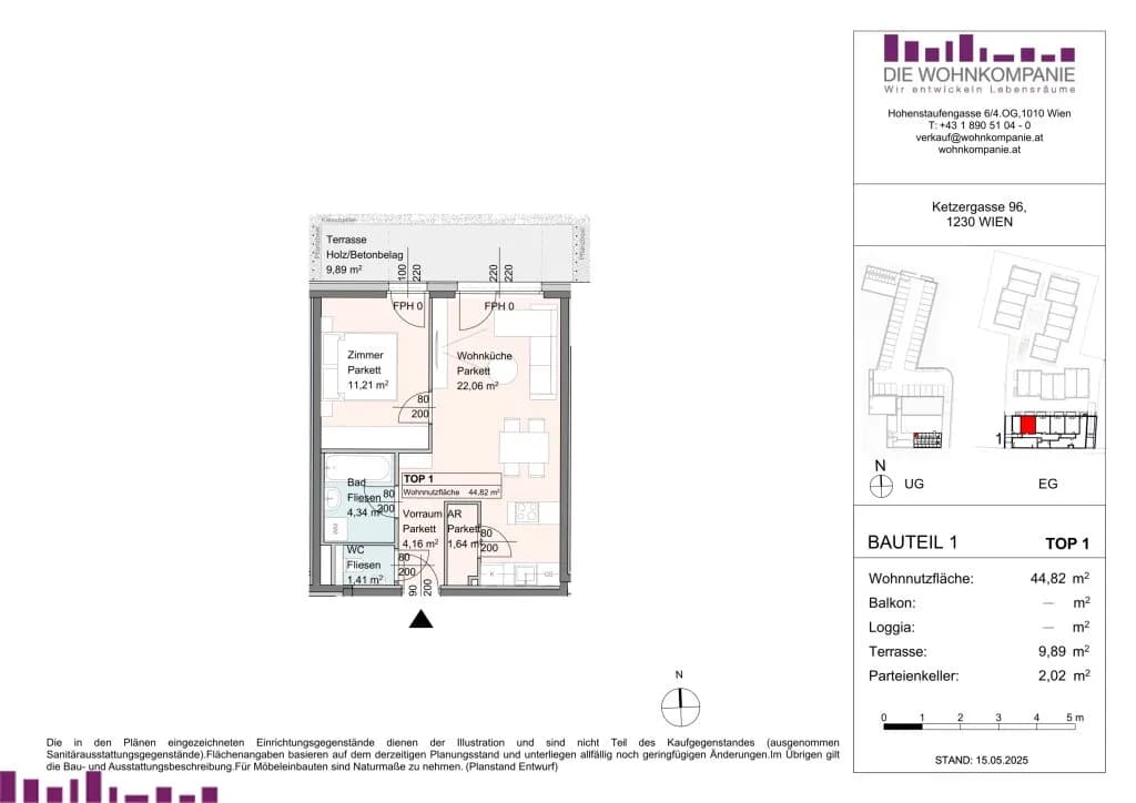 Immobilie kaufen in Wien – 45 m², € 253.890 – Bild 8 von 8