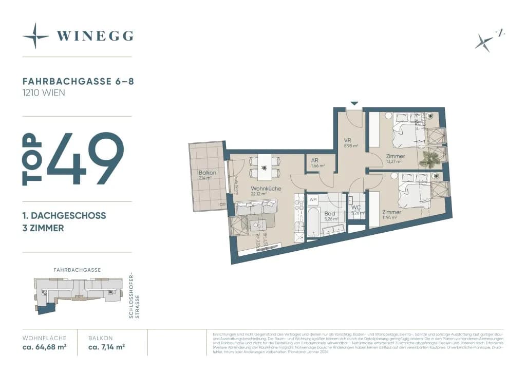 3-Zimmer-Wohnung kaufen in Wien – 64,65 m², € 494.700 – Bild 24 von 24