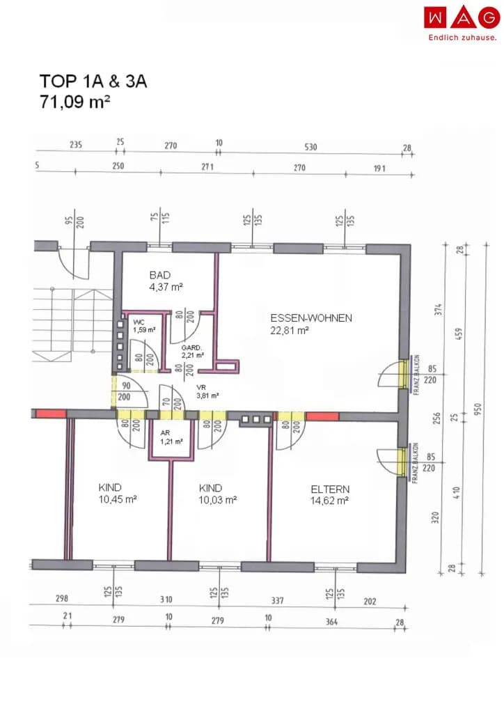 4-Zimmer-Wohnung mieten in Vöcklabruck – 71,09 m², € 753 – Bild 9 von 9