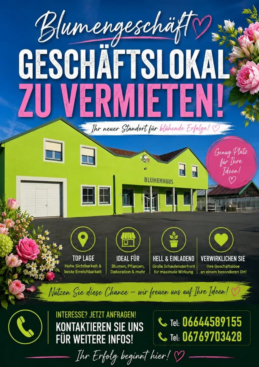 Gewerbeimmobilie mieten in Oberpullendorf – 794 m², € 5.000