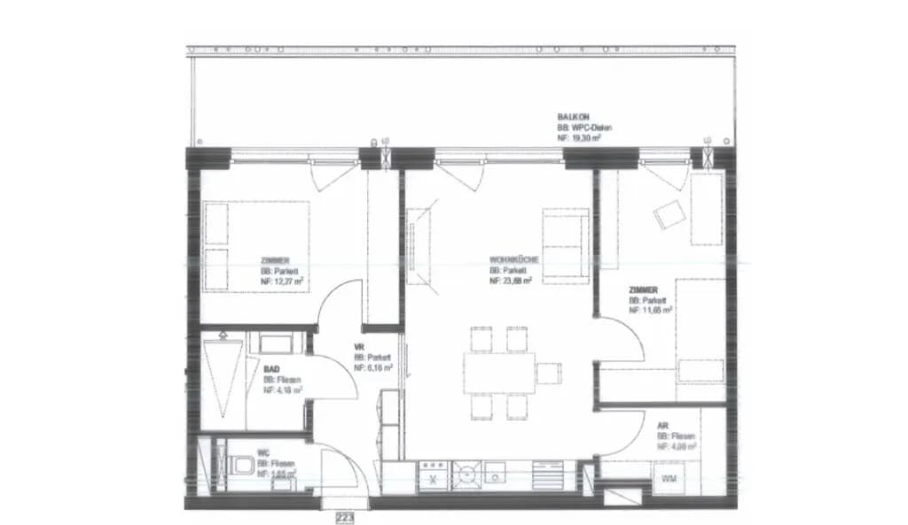3-Zimmer-Wohnung mieten in Wien – 63,67 m², € 1.499 – Bild 12 von 12