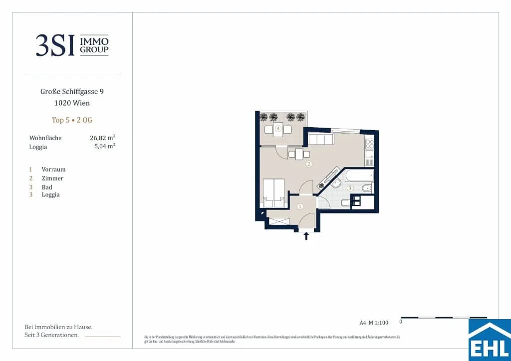 1-Zimmer-Wohnung kaufen in Wien – 26,82 m², € 279.000 – Bild 12 von 12