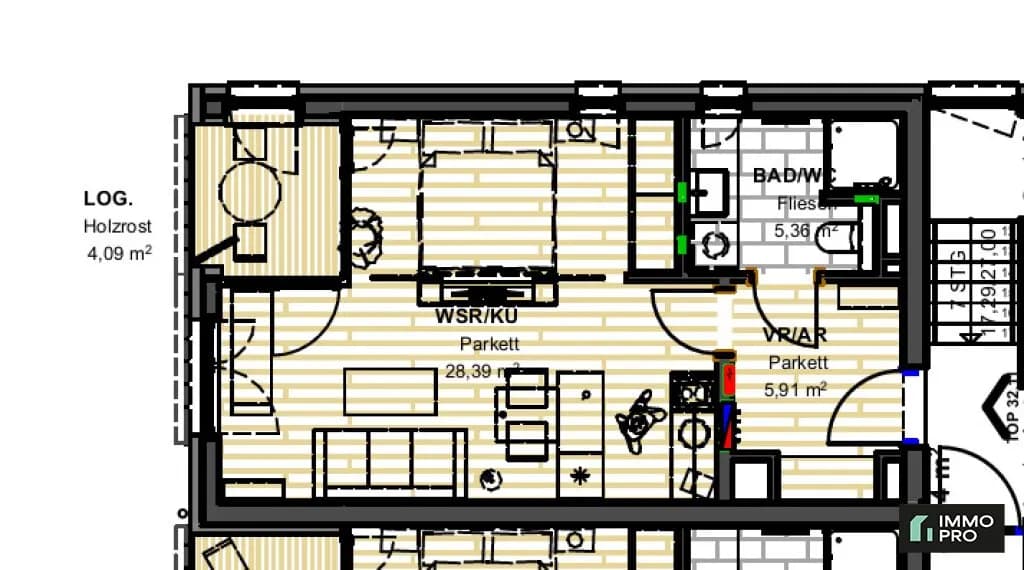 1-Zimmer-Wohnung mieten in Klagenfurt – 43,81 m², € 584 – Bild 12 von 12