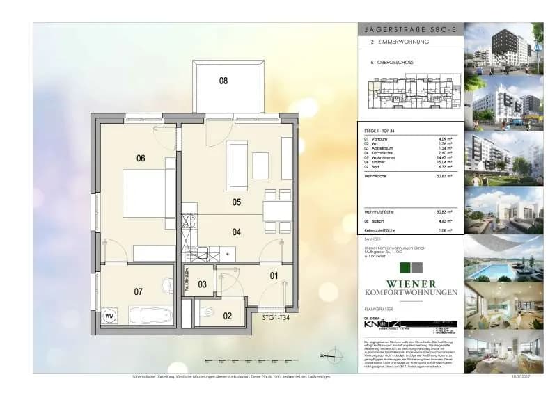 2-Zimmer-Wohnung kaufen in Wien – 50,83 m², € 298.800 – Bild 6 von 6