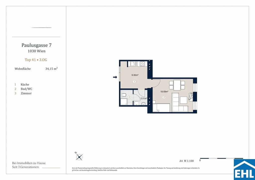 1-Zimmer-Wohnung kaufen in Wien – 34,15 m², € 236.000 – Bild 13 von 13