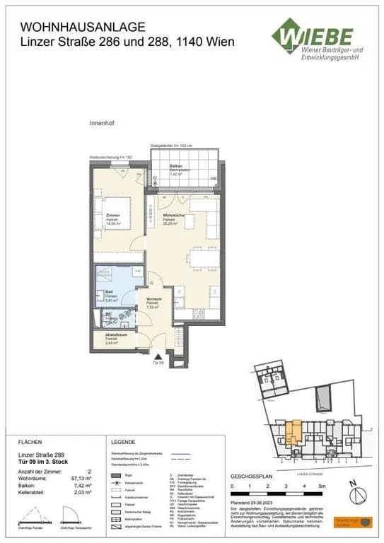 2-Zimmer-Wohnung kaufen in Wien – 57,13 m², € 396.500 – Bild 10 von 16