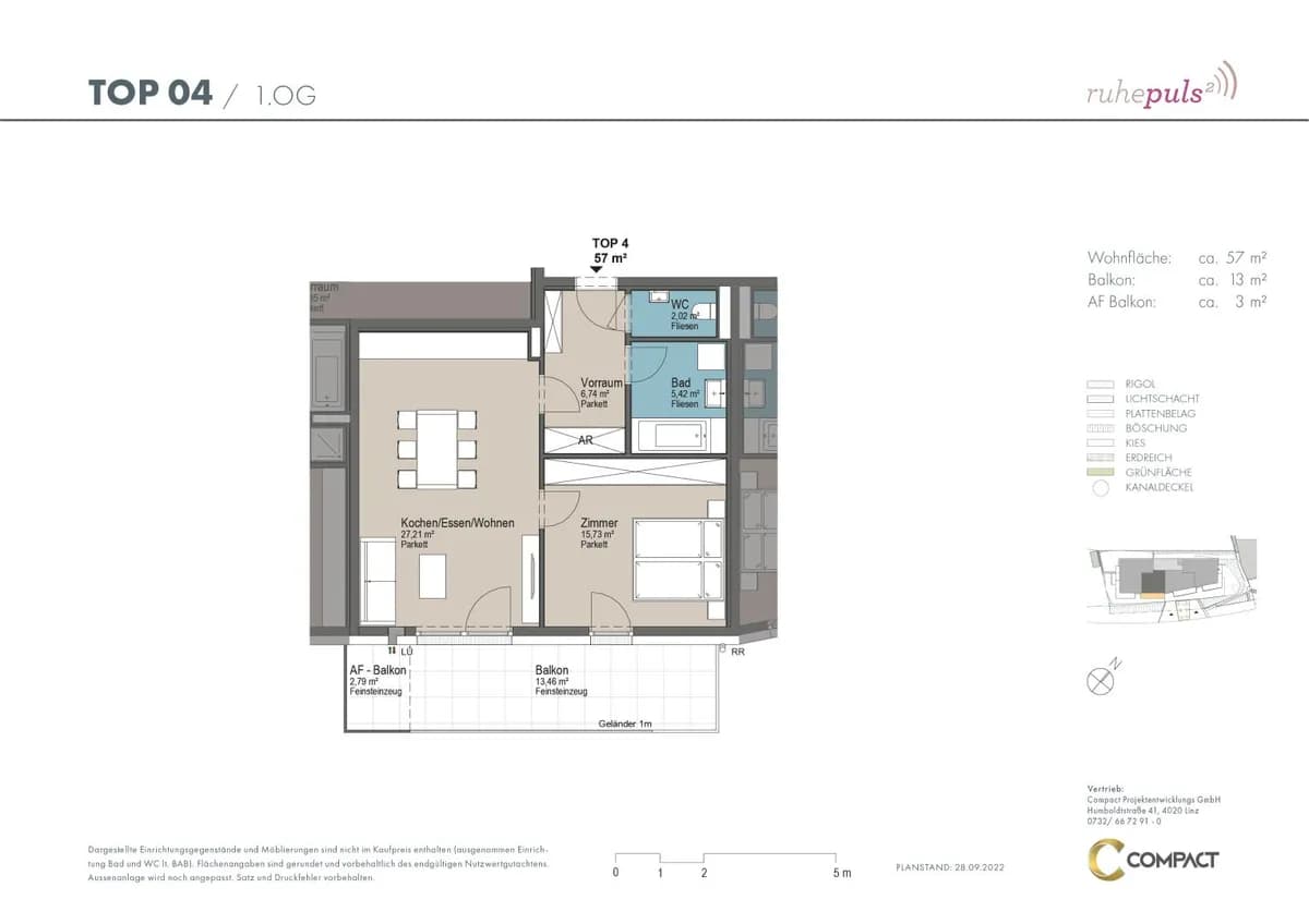 2-Zimmer-Wohnung kaufen in Linz – 57 m², € 380.000 – Bild 4 von 13
